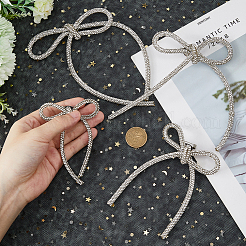 4 Stil Strass mit Platin Eisen Broschen für Rucksack Kleidung&nbsp;JEWB-FH0001-59