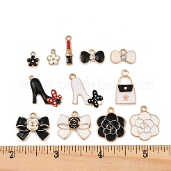 24pcs 12 styles de pendentifs en émail en alliage&nbsp;ENAM-FP0003-04
