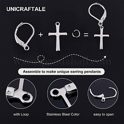 Kits para hacer pendientes de cruz con forma de gota&nbsp;DIY-UN0003-31
