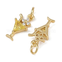Ottone micro spianare pendenti zirconi&nbsp;KK-I358-059G