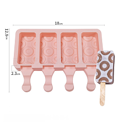 Rechteckige Eiscreme-Silikonformen in Lebensmittelqualität zum Selbermachen&nbsp;DIY-D062-01C