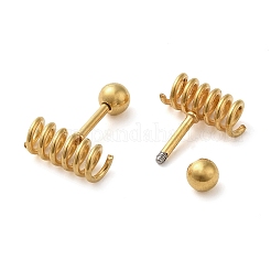 Ohrstecker aus Ionenplattierung (IP) 304 Edelstahl&nbsp;EJEW-Q795-01G