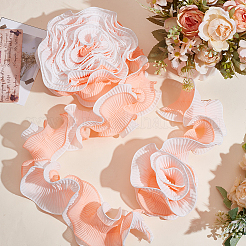 Bordure en dentelle plissée en mousseline de soie et organza&nbsp;DIY-WH0892-01A