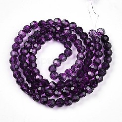 Fili di perle di vetro trasparenti con vernice da forno&nbsp;DGLA-A035-T6mm-A09