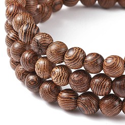 3 pièces 3 style naturel et synthétique mixte pierres précieuses et bois bracelets extensibles sertis de perles d'indonésie pour les femmes&nbsp;BJEW-JB08421