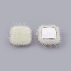Cabochons mit Nerzimitatbezug&nbsp;WOVE-F021-04S-08