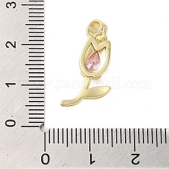 Colgante micropavé cubic zirconia de latón&nbsp;KK-E105-01G-03