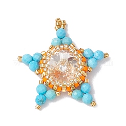 Pendentifs tissés en perles de verre et de rocaille&nbsp;PALLOY-MZ00259