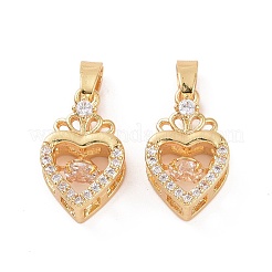 Pendentifs en laiton zircon cubique transparent&nbsp;KK-E068-VC286