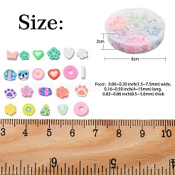 30g 6 styles cabochons en pâte polymère faits à la main&nbsp;CLAY-CJ0001-64