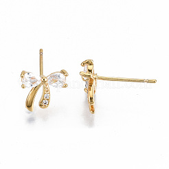Clous d'oreilles en laiton&nbsp;KK-T062-43G-NF