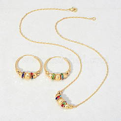 Set di collane con pendenti e orecchini a cerchio in stile bohémien&nbsp;FS-WG846E9-01