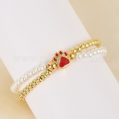 Pulseras de cobre multifilares&nbsp;BJEW-M056-09G-03