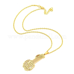 201 colliers pendentifs en acier inoxydable&nbsp;LS-NJEW-E101-03G