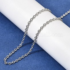 2.5 mm Messing-Halsketten mit gedrehten Unendlichkeitsgliedern für Damen&nbsp;NJEW-F366-07B-P