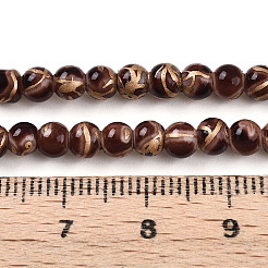 Chapelet de perles en verre baking paint&nbsp;DGLA-N010-4mm-08