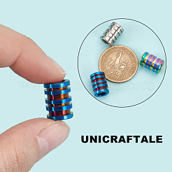 3 Stück 3 Stile europäische Perlen aus Titanlegierung&nbsp;FIND-UN0002-91