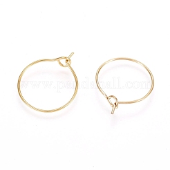 Orecchini a cerchio in acciaio inossidabile chirurgico 316l con placcatura ionica (ip)&nbsp;X-STAS-D164-04G