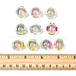 10 Stück 10 Stile DIY handgefertigte transparente Acryl-Emaille-Perlen&nbsp;MACR-FS0002-41