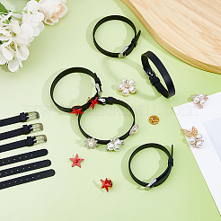 16 flache Silikonkordelarmbänder für Damen und Herren&nbsp;BJEW-FH0001-08