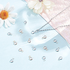 120 Stück 2 Farben Messing Micro Pave Zirkonia Charms&nbsp;FIND-HY0003-62