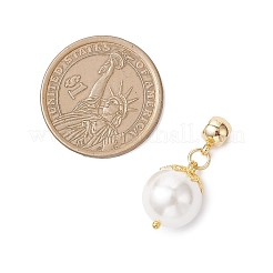 Weiße runde Muschelperle europäische Anhänger&nbsp;PALLOY-JF04377