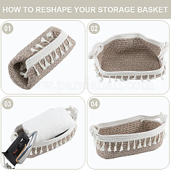 Panier de rangement tissé en corde de coton&nbsp;AJEW-WH20020-153C