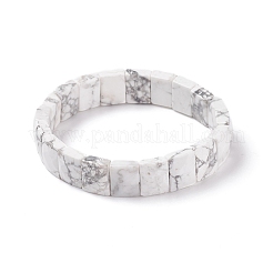 Natur howlite Stretch-Armbänder&nbsp;BJEW-F406-B21