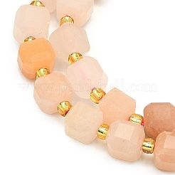 Natürlicher rosa Aventurin Perlenstrang&nbsp;G-I376-D45-01