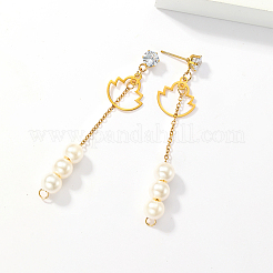 Boucles d'oreilles à tige en acier inoxydable 201 à pompon doux&nbsp;SA4259-2