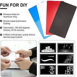 20 Stück 4 Farben Aluminium Blanko-Namenskarten&nbsp;DIY-NB0005-92