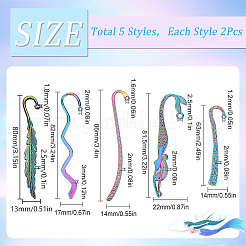 8 Stück Lesezeichen-Zubehörse in 4 Stilen aus Legierung.&nbsp;FIND-SC0003-50