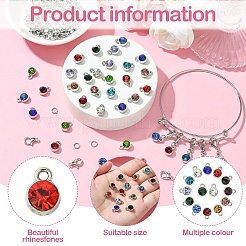 DIY-Set zum Herstellen eines erweiterbaren Armreifs aus Edelstahl 304 mit Charms&nbsp;DIY-YW0008-68