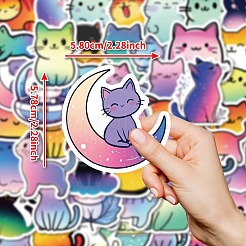 50 x Papieraufkleber mit Cartoon-Katze.&nbsp;STIC-C012-02