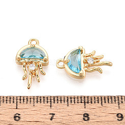Pendentifs en laiton zircon cubique pavé&nbsp;KK-T074-94A-G