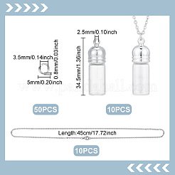 Kits para hacer collares con colgantes de botellas de vidrio&nbsp;DIY-UN0007-62A