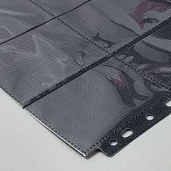 Pages intérieures de classeur en plastique PP à 11 trou pour porte-cartes&nbsp;AJEW-WH0796-94