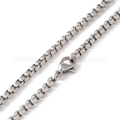 Collana con ciondolo a forma di testa di lancia in lega con catene a scatola in acciaio inossidabile 304&nbsp;NJEW-C007-04AS