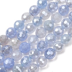 Chapelets de perles en agate naturelle électrolytique&nbsp;G-B191-A07-6mm-16