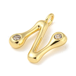 Porte micro ouvrent pendentifs zircone cubique en laiton de placage&nbsp;KK-A200-24G-N