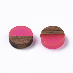 Cabochons en résine & bois&nbsp;RESI-S358-70-H49