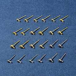 24 Stück Ohrstecker-Einstellungen aus Messing in 6 Stilen&nbsp;KK-FS0001-41