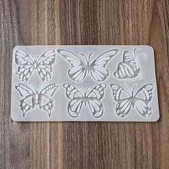 Rechteck mit Schmetterlingsmuster DIY Anhänger Silikonformen&nbsp;DIY-G114-04