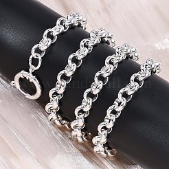Halsketten aus Rolo-Kette aus 304 Edelstahl&nbsp;NJEW-Q013-11S