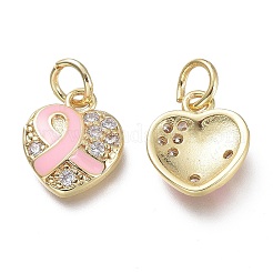 Pendenti in zirconi cubici trasparenti in micro pavè di ottone&nbsp;LS-KK-P188-M01