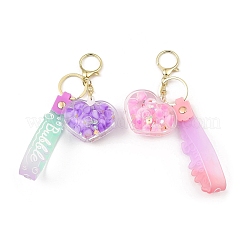 Portachiavi con ciondolo in acrilico a cuore luminoso&nbsp;KEYC-D019-04G