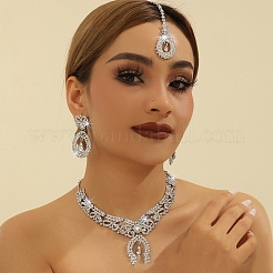 Collana con pendente a goccia in lega di cristallo e strass&nbsp;FS-WG4C0D5-02