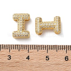 Dia-Charms mit Gestellbeschichtung aus Messing mit Mikropavé-Zirkonia&nbsp;KK-C084-34G-I