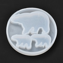 Silikonformen für Anhänger mit Eisbärsilhouette&nbsp;DIY-P029-11