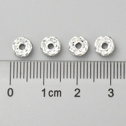 Perline distanziatrici in strass di cristallo di ottone&nbsp;X-RB-A006-6MM-S
